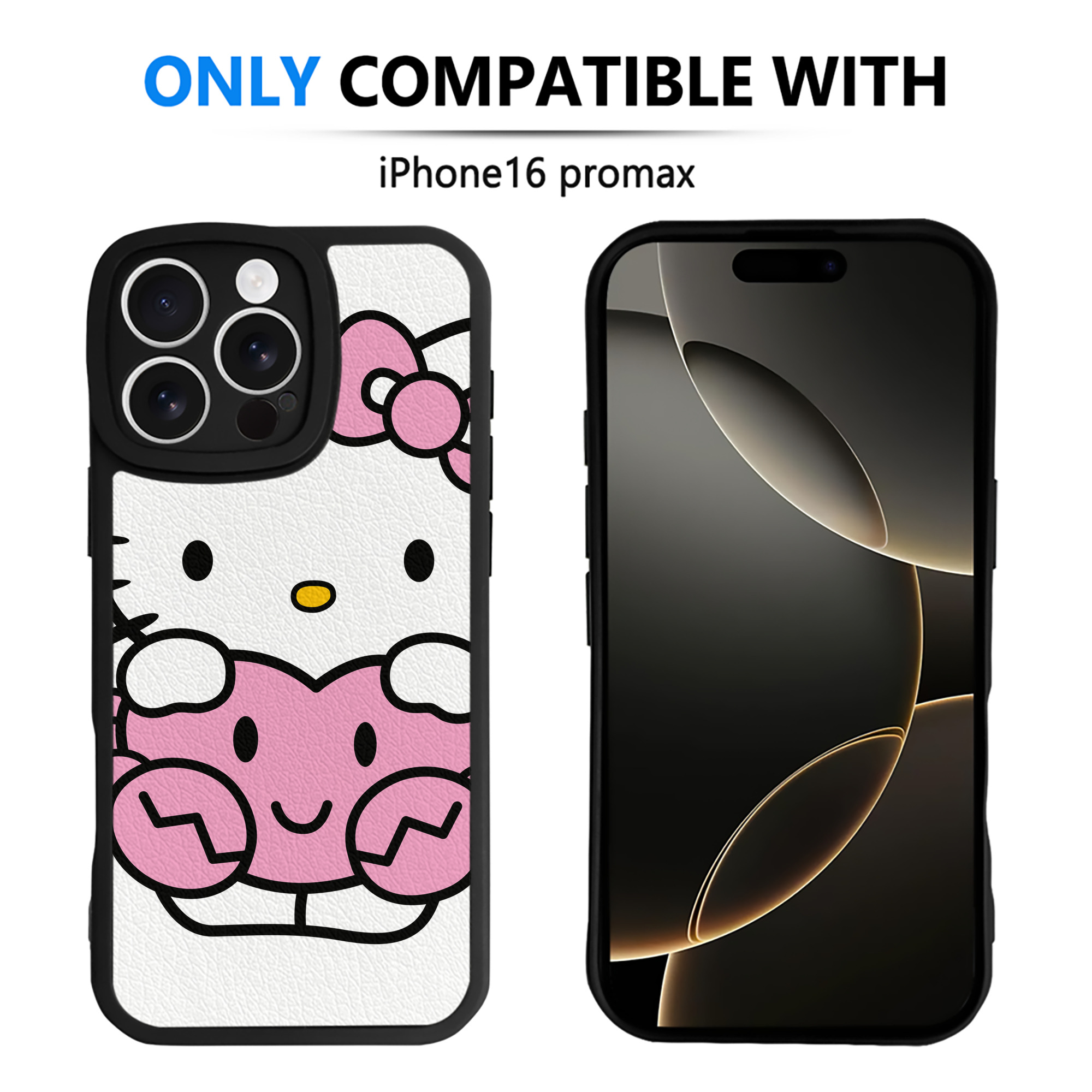 （画像用） Hello Kitty ハローキティ 【iPhone 16シリーズ対応】シリコンスマホケース（レザー調） 材質：シリコン